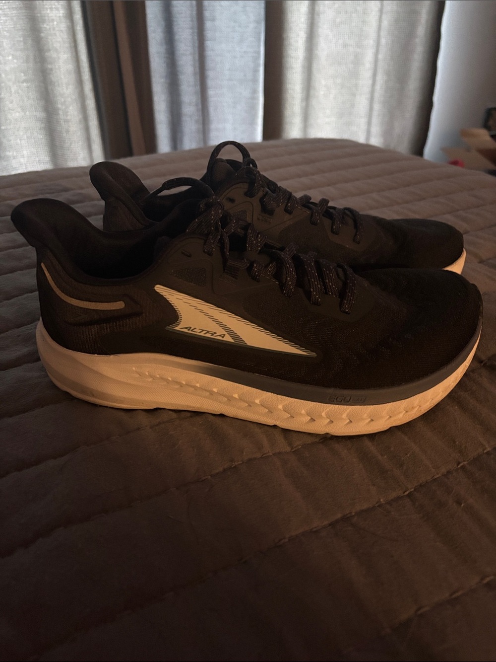 Altra Black Athletic Sneakers with White Midsole Accent